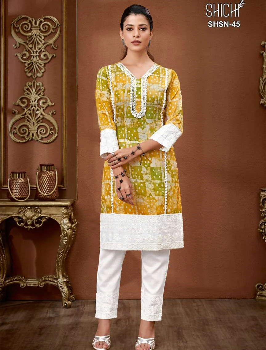 Shichi Sana Pure Viscose Wholesale Fancy Kurti with Pant Catalog — Wholesale Kurtis, MPA wholesale from Surat - Gallery Image 4